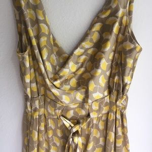 DVF drape front printed dress